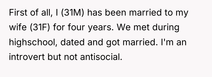 First of all, I (31M) has been married to my...
