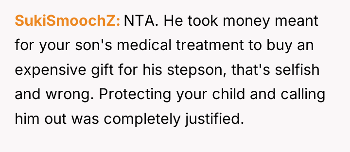SukiSmoochZ NTA. He took money meant for your son's medical...
