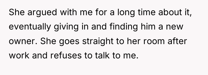She argued with me for a long time about it,...