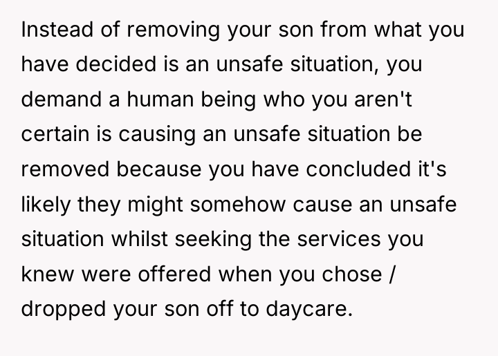 Instead of removing your son from what you have decided...