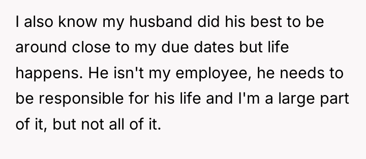I also know my husband did his best to be...