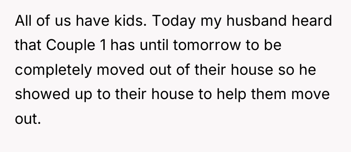 All of us have kids. Today my husband heard that...