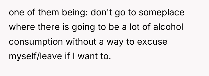 one of them being: don't go to someplace where there...