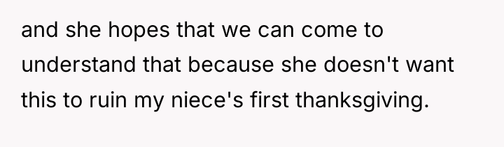 and she hopes that we can come to understand that...