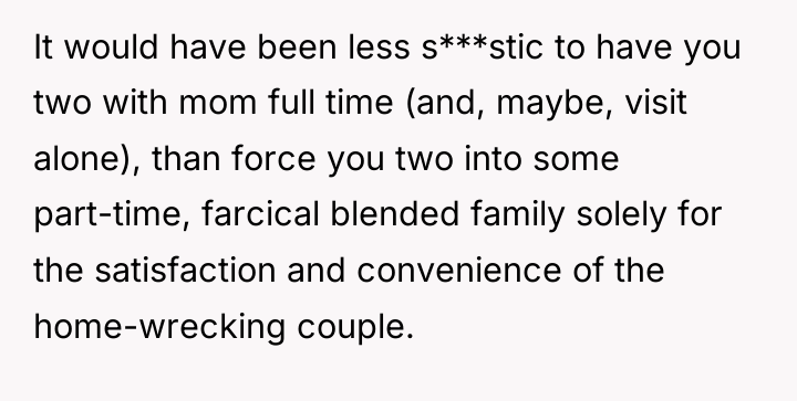 It would have been less s***stic to have you two...