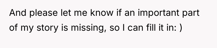 And please let me know if an important part of...