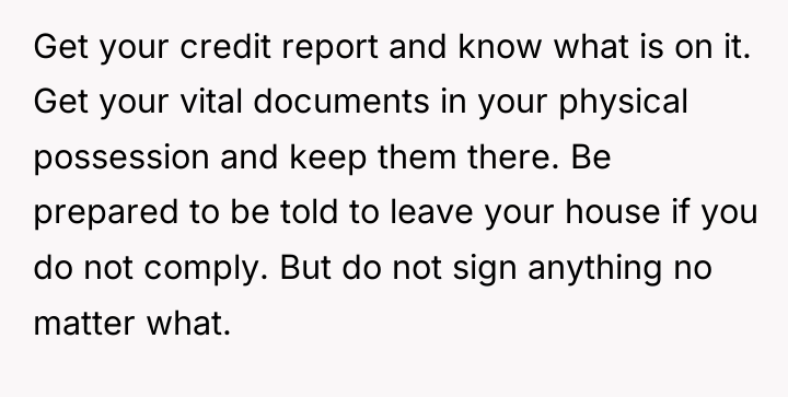 Get your credit report and know what is on it....