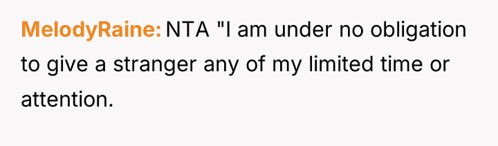 MelodyRaine NTA "I am under no obligation to give a...