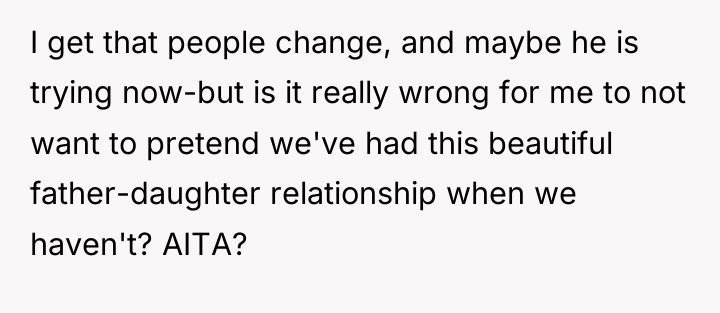 I get that people change, and maybe he is trying...