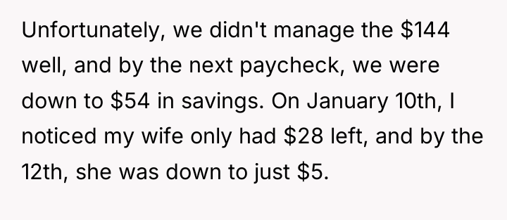 Unfortunately, we didn't manage the $144 well, and by the...