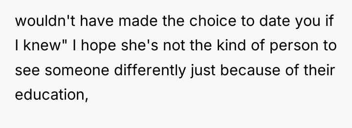 wouldn't have made the choice to date you if I...
