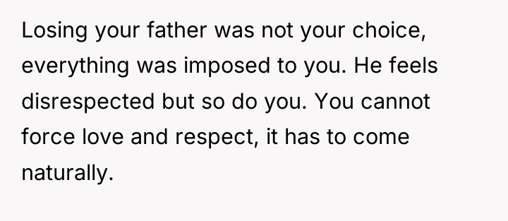 Losing your father was not your choice, everything was imposed...