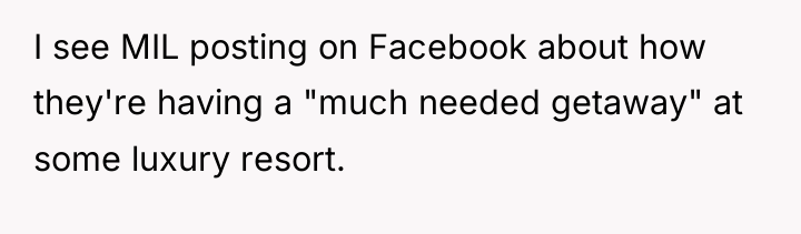 I see MIL posting on Facebook about how they're having...