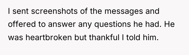I sent screenshots of the messages and offered to answer...