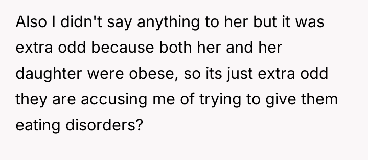 Also I didn't say anything to her but it was...