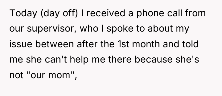 Today (day off) I received a phone call from our...