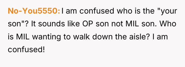 No-You5550 I am confused who is the "your son"? It...