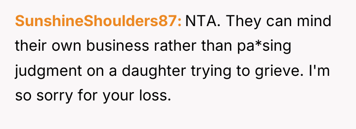SunshineShoulders87 NTA. They can mind their own business rather than...