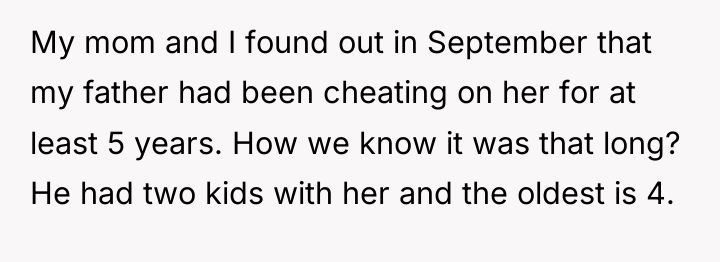 My mom and I found out in September that my...