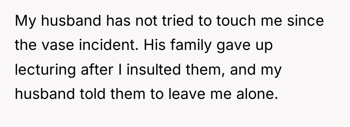 My husband has not tried to touch me since the...