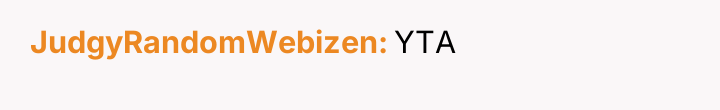 JudgyRandomWebizen YTA