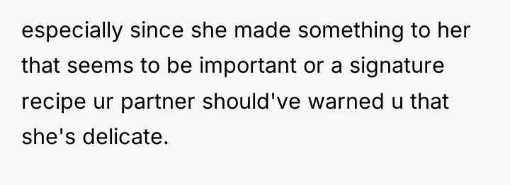 especially since she made something to her that seems to...
