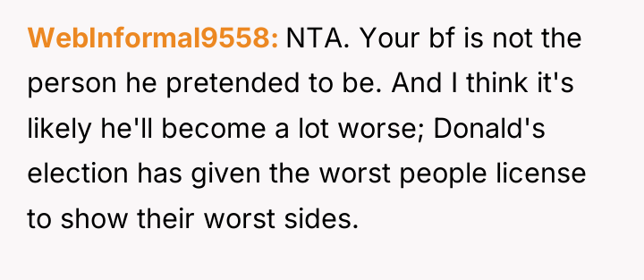 WebInformal9558 NTA. Your bf is not the person he pretended...