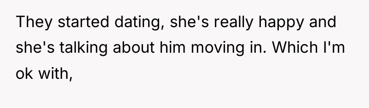 They started dating, she's really happy and she's talking about...