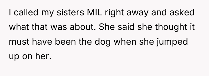 I called my sisters MIL right away and asked what...