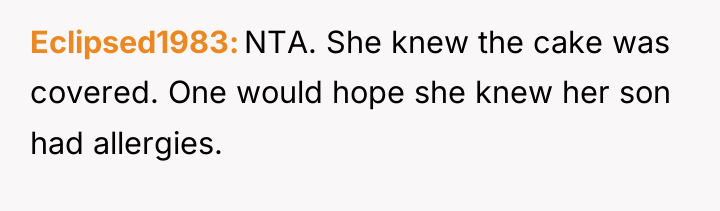 Eclipsed1983 NTA. She knew the cake was covered. One would...