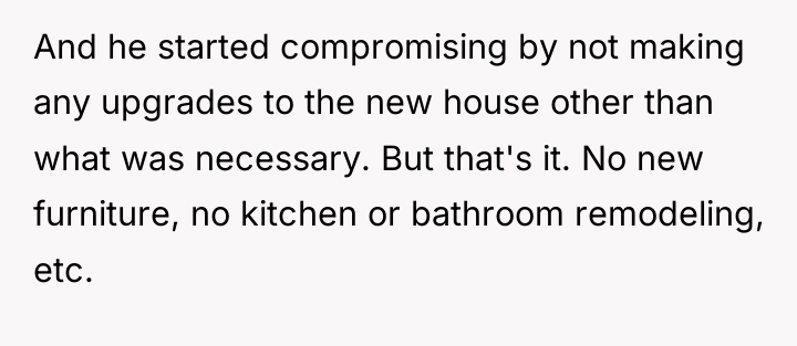 And he started compromising by not making any upgrades to...
