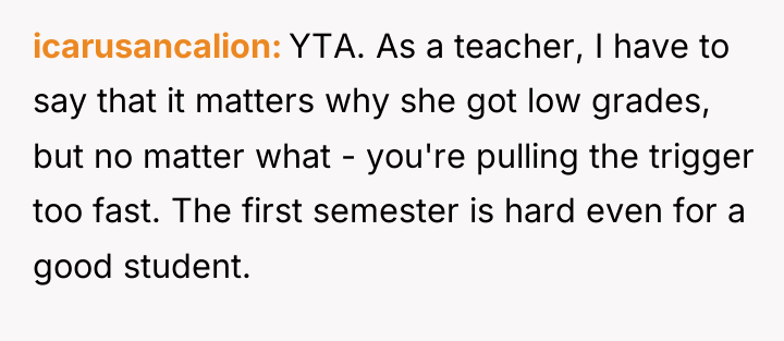 icarusancalion YTA. As a teacher, I have to say that...