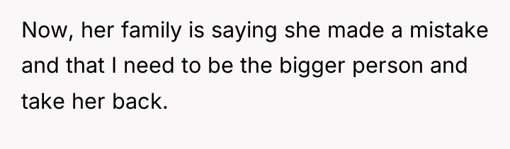 Now, her family is saying she made a mistake and...