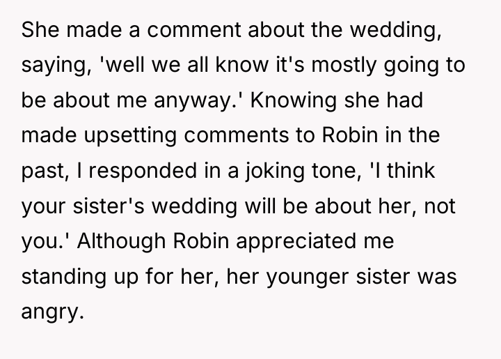 She made a comment about the wedding, saying, 'well we...