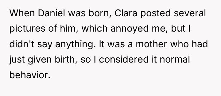 When Daniel was born, Clara posted several pictures of him,...