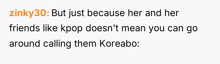 zinky30 But just because her and her friends like kpop...