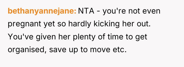 bethanyannejane NTA - you're not even pregnant yet so hardly...