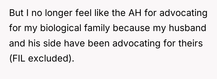 But I no longer feel like the AH for advocating...