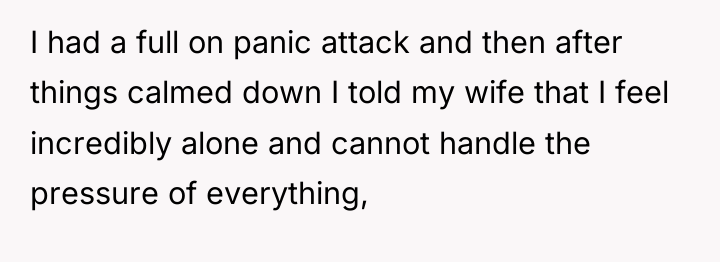 I had a full on panic attack and then after...