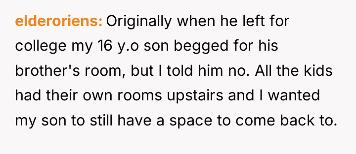 elderoriens Originally when he left for college my 16 y.o...