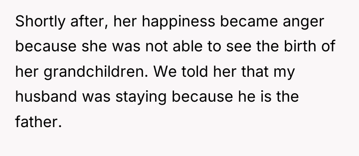 Shortly after, her happiness became anger because she was not...