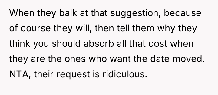When they balk at that suggestion, because of course they...