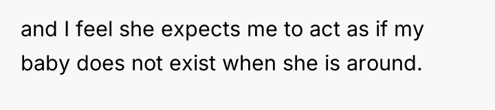 and I feel she expects me to act as if...