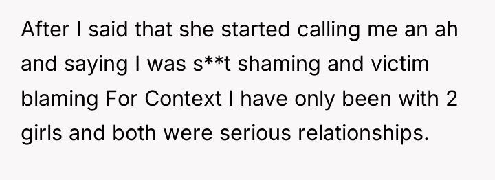 After I said that she started calling me an ah...