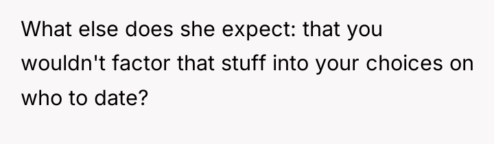 What else does she expect: that you wouldn't factor that...