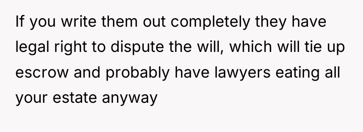 If you write them out completely they have legal right...