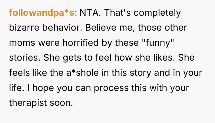 followandpa*s NTA. That's completely bizarre behavior. Believe me, those other...