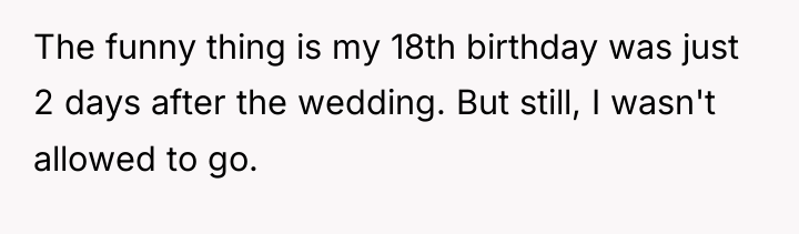 The funny thing is my 18th birthday was just 2...