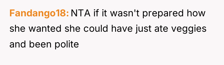 Fandango18 NTA if it wasn't prepared how she wanted she...