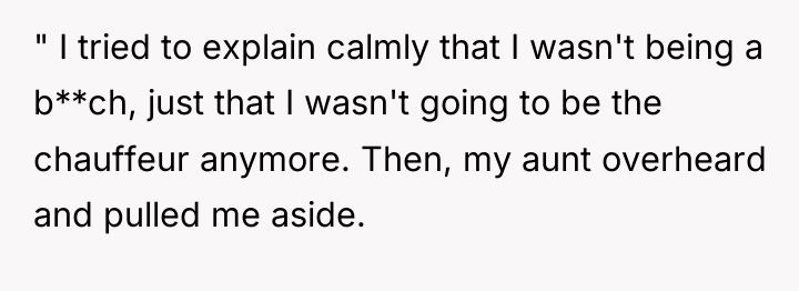 " I tried to explain calmly that I wasn't being...